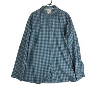 5.11 Tactical Mens Shirt Blue Black Plaid Snap Button Down Long Sleeve XLarge